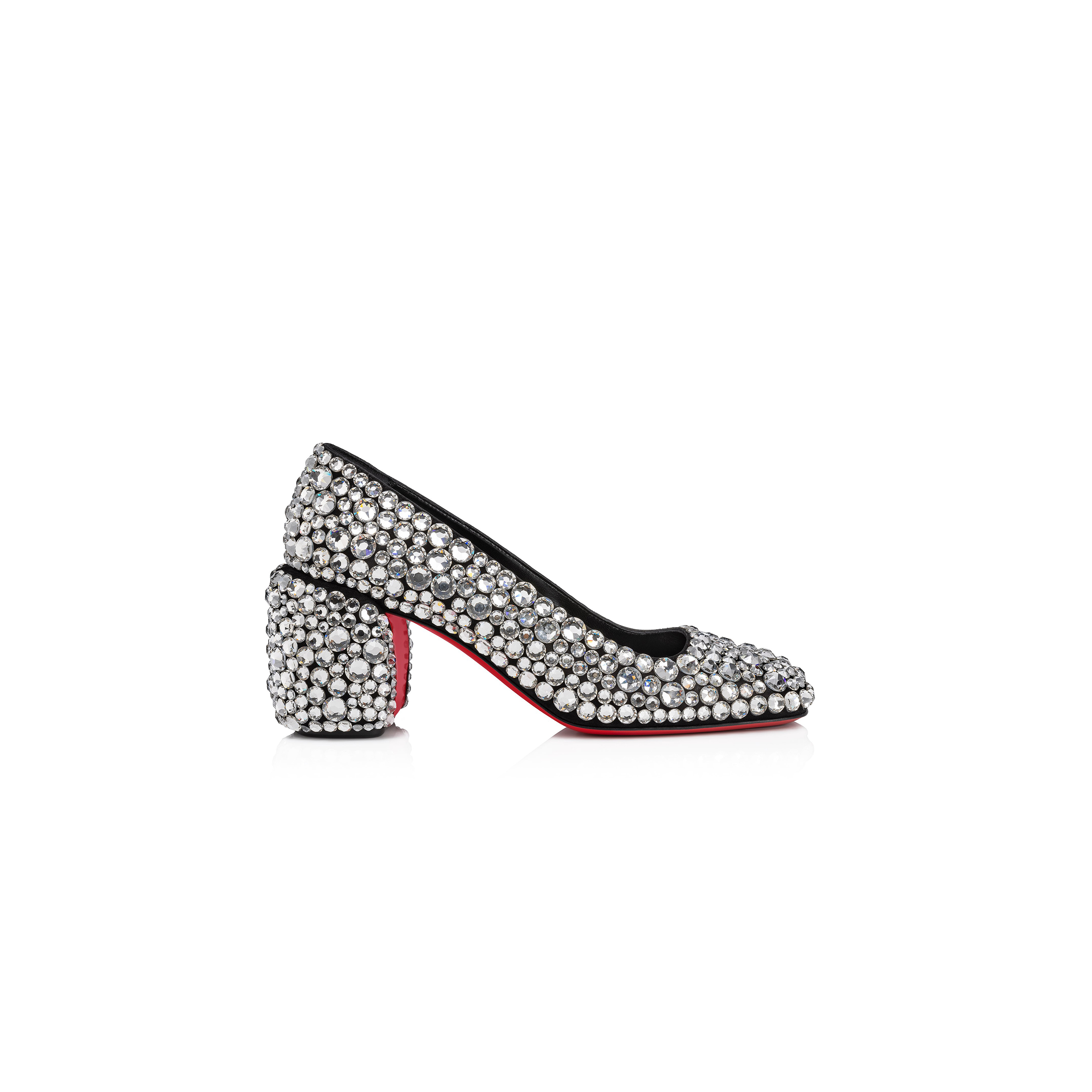 CHRISTIAN LOUBOUTIN MINNY MAXI STRASS 70 MM PUMPS-SUEDE AND STRASS-SILVER-WOMEN 3240093T023 CHRISTIAN LOUBOUTIN MINNY MAXI STRASS 70 MM PUMPS-SUEDE AND STRASS-SILVER-WOMEN 3240093T023